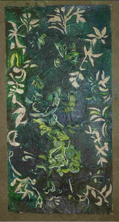 Blätterwirbel dunkelgrün-grundig